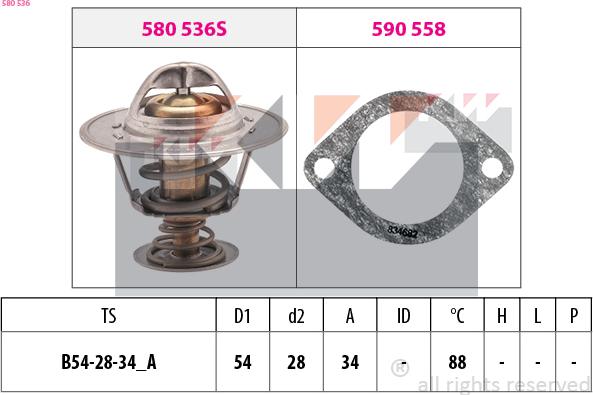 KW 580 536 - Termostato, Refrigerante autozon.pro