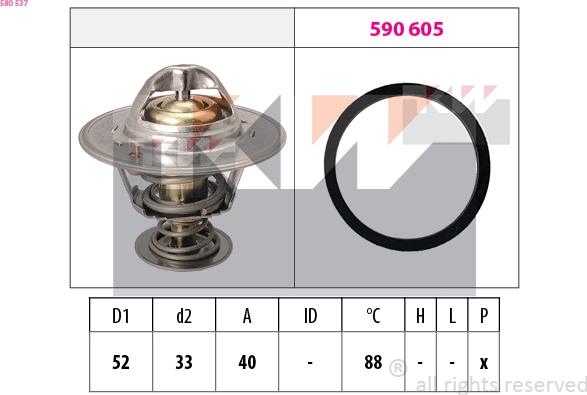 KW 580 537 - Termostato, Refrigerante autozon.pro