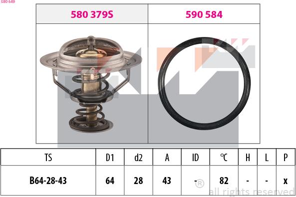 KW 580 649 - Termostato, Refrigerante autozon.pro