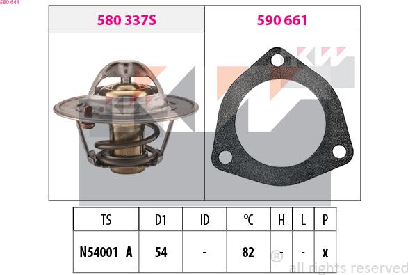 KW 580 644 - Termostato, Refrigerante autozon.pro