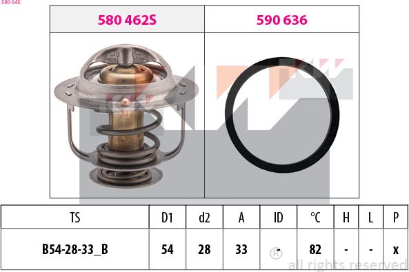 KW 580 645 - Termostato, Refrigerante autozon.pro