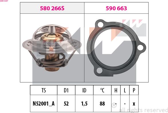 KW 580 647 - Termostato, Refrigerante autozon.pro