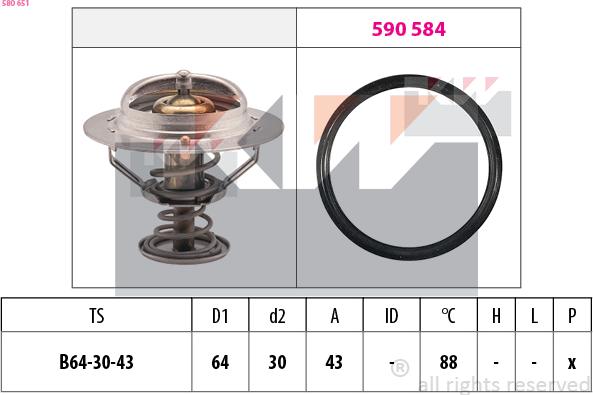 KW 580 651 - Termostato, Refrigerante autozon.pro