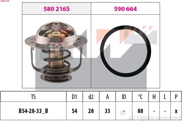 KW 580 658 - Termostato, Refrigerante autozon.pro