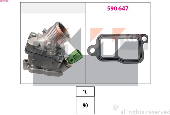 KW 580 606 - Termostato, Refrigerante autozon.pro