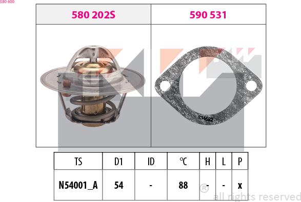 KW 580 600 - Termostato, Refrigerante autozon.pro