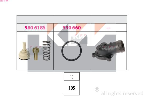 KW 580 619K - Termostato, Refrigerante autozon.pro