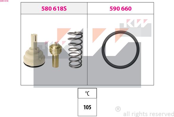 KW 580 618 - Termostato, Refrigerante autozon.pro