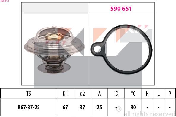 KW 580 613 - Termostato, Refrigerante autozon.pro