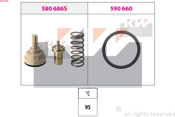 KW 580 686 - Termostato, Refrigerante autozon.pro