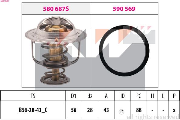 KW 580 687 - Termostato, Refrigerante autozon.pro