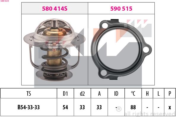 KW 580 633 - Termostato, Refrigerante autozon.pro