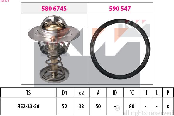 KW 580 674 - Termostato, Refrigerante autozon.pro