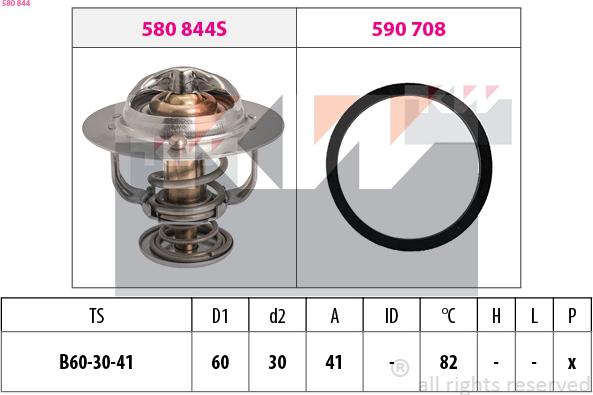 KW 580 844 - Termostato, Refrigerante autozon.pro