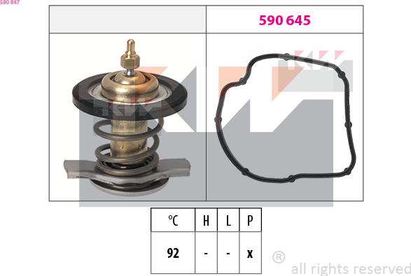 KW 580 847 - Termostato, Refrigerante autozon.pro