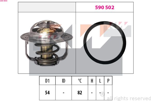 KW 580 800 - Termostato, Refrigerante autozon.pro