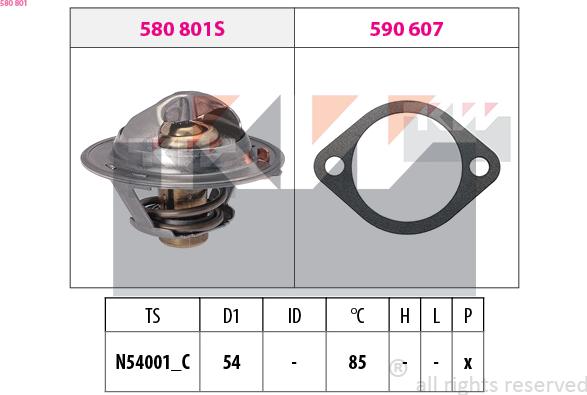 KW 580 801 - Termostato, Refrigerante autozon.pro