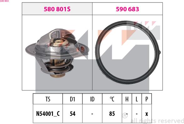 KW 580 803 - Termostato, Refrigerante autozon.pro