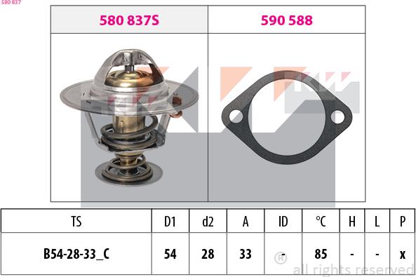 KW 580 837 - Termostato, Refrigerante autozon.pro