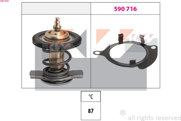 KW 580 820 - Termostato, Refrigerante autozon.pro