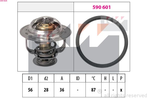 KW 580 828 - Termostato, Refrigerante autozon.pro