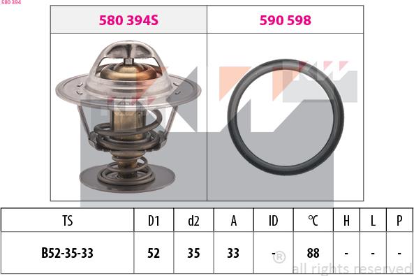 KW 580 394 - Termostato, Refrigerante autozon.pro