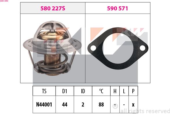 KW 580 390 - Termostato, Refrigerante autozon.pro