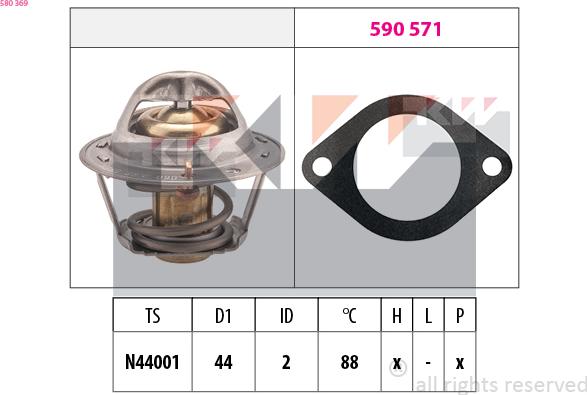 KW 580 369 - Termostato, Refrigerante autozon.pro