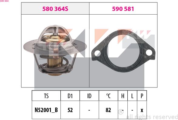 KW 580 364 - Termostato, Refrigerante autozon.pro