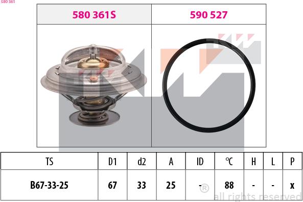 KW 580 361 - Termostato, Refrigerante autozon.pro