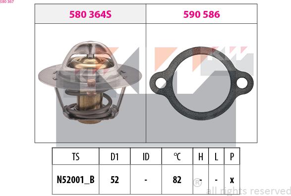 KW 580 367 - Termostato, Refrigerante autozon.pro