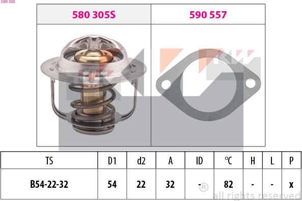 KW 580 305 - Termostato, Refrigerante autozon.pro