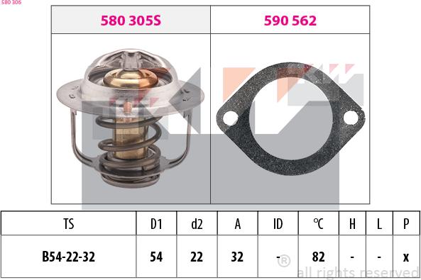 KW 580 306 - Termostato, Refrigerante autozon.pro