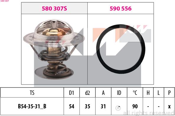 KW 580 307 - Termostato, Refrigerante autozon.pro