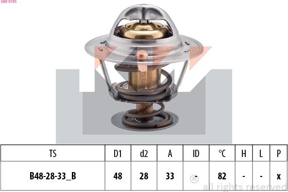 KW 580 319S - Termostato, Refrigerante autozon.pro