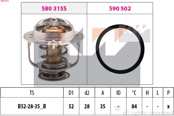 KW 580 315 - Termostato, Refrigerante autozon.pro