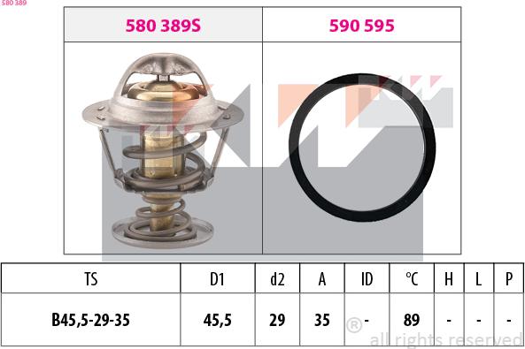 KW 580 389 - Termostato, Refrigerante autozon.pro