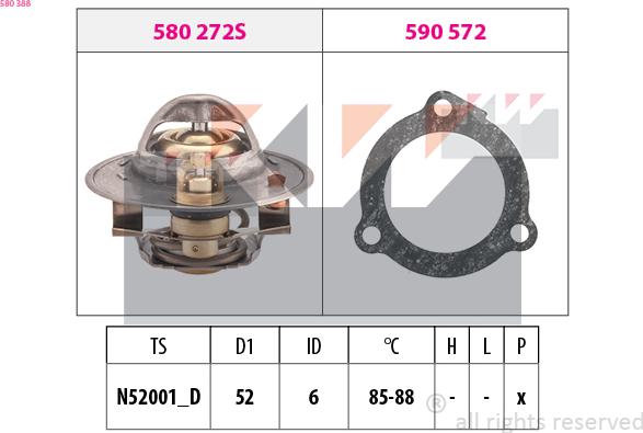 KW 580 388 - Termostato, Refrigerante autozon.pro