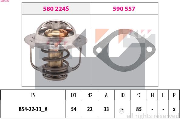 KW 580 335 - Termostato, Refrigerante autozon.pro