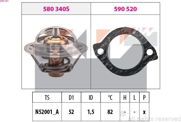 KW 580 331 - Termostato, Refrigerante autozon.pro