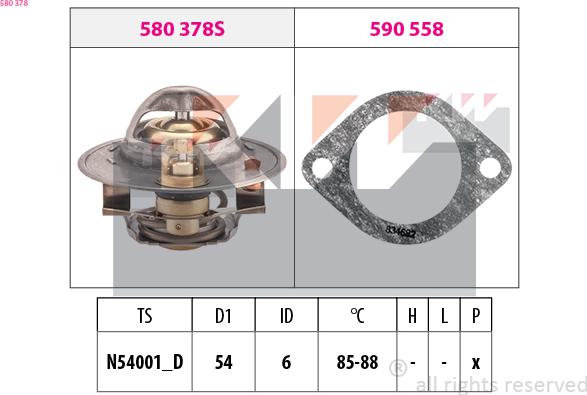 KW 580 378 - Termostato, Refrigerante autozon.pro