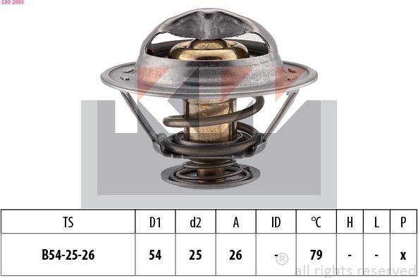 KW 580 299S - Termostato, Refrigerante autozon.pro