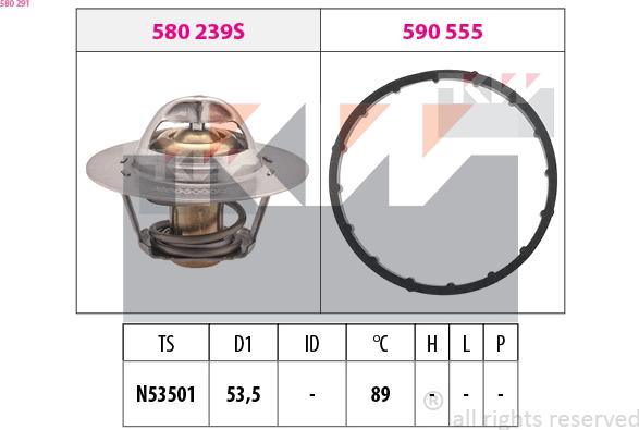 KW 580 291 - Termostato, Refrigerante autozon.pro