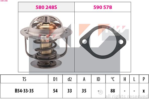 KW 580 248 - Termostato, Refrigerante autozon.pro