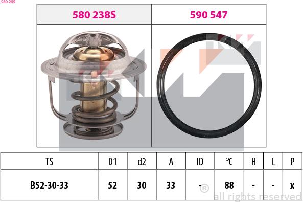 KW 580 269 - Termostato, Refrigerante autozon.pro