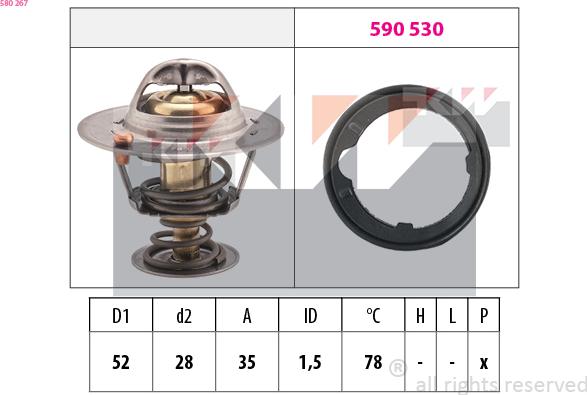 KW 580 267 - Termostato, Refrigerante autozon.pro