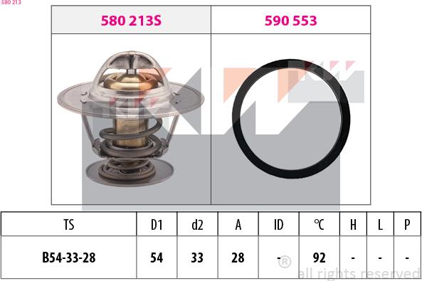 KW 580 213 - Termostato, Refrigerante autozon.pro