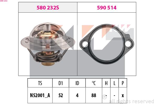 KW 580 232 - Termostato, Refrigerante autozon.pro