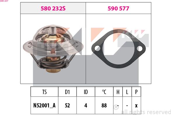 KW 580 237 - Termostato, Refrigerante autozon.pro