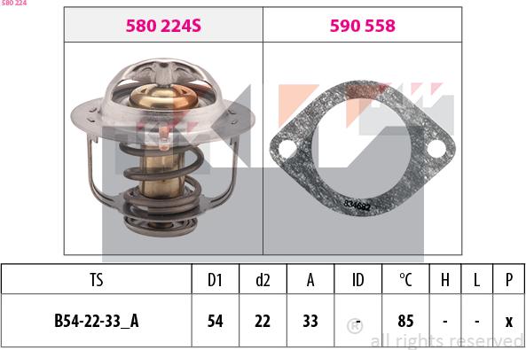 KW 580 224 - Termostato, Refrigerante autozon.pro